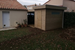 Carport avec abri de jardin en bois par ABRIDIS